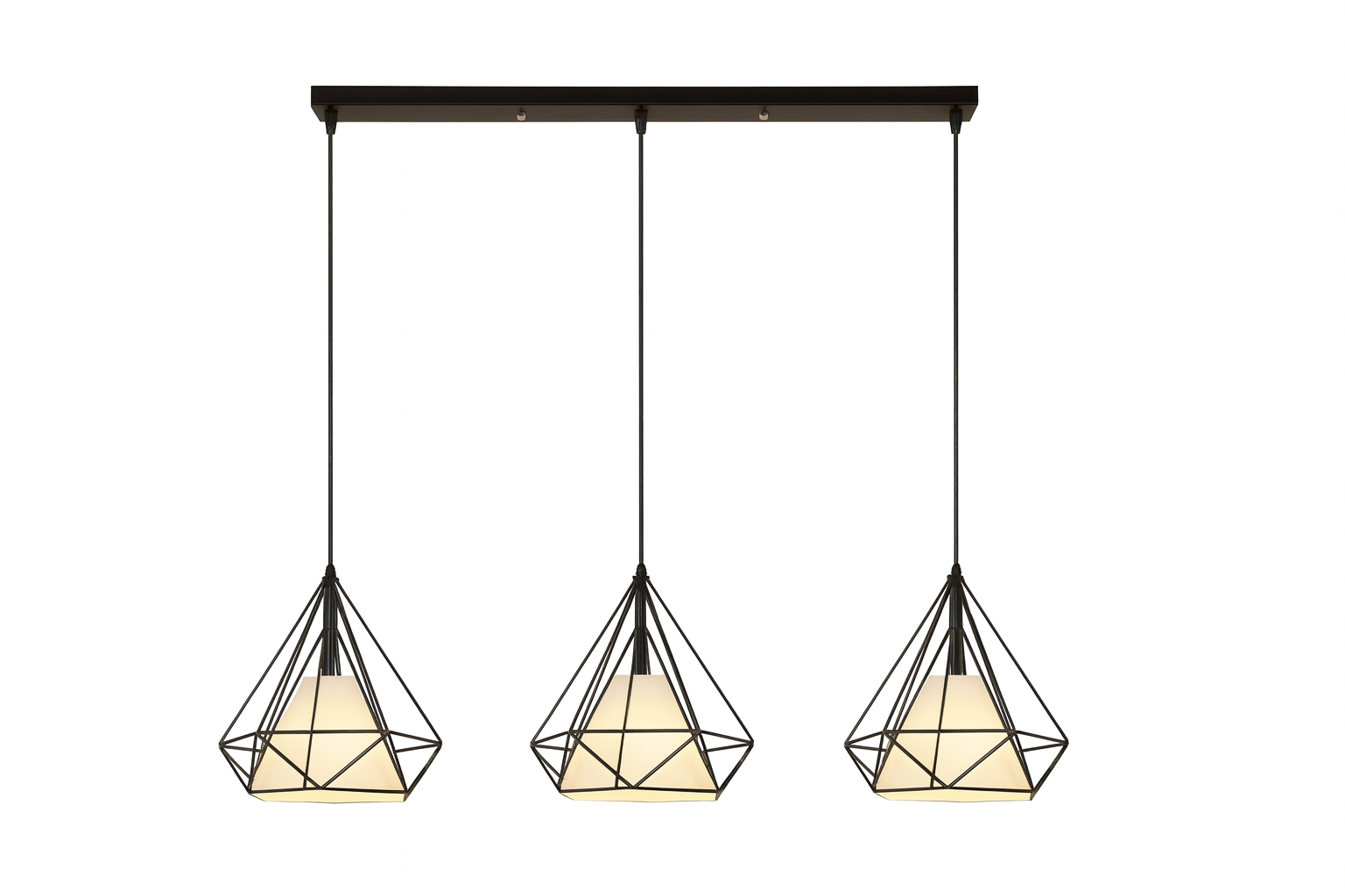 ámpara LED Decorativa de Techo Colgante – (Negro + Blanco)