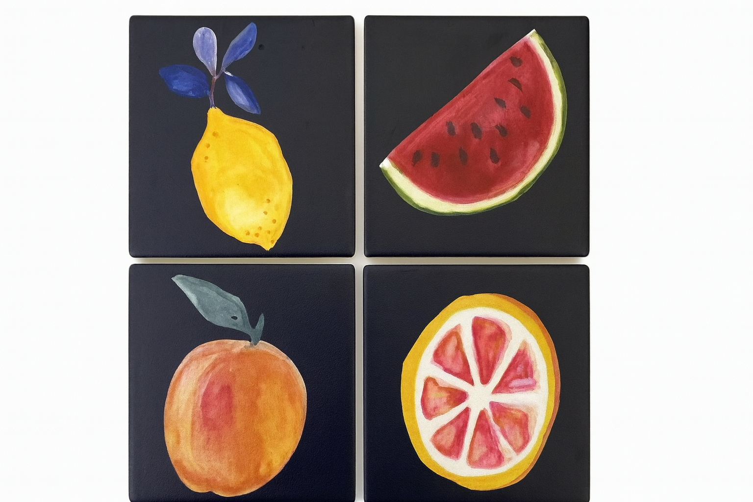 Juego de posavasos de porcelana | 12 piezas – 10 cm