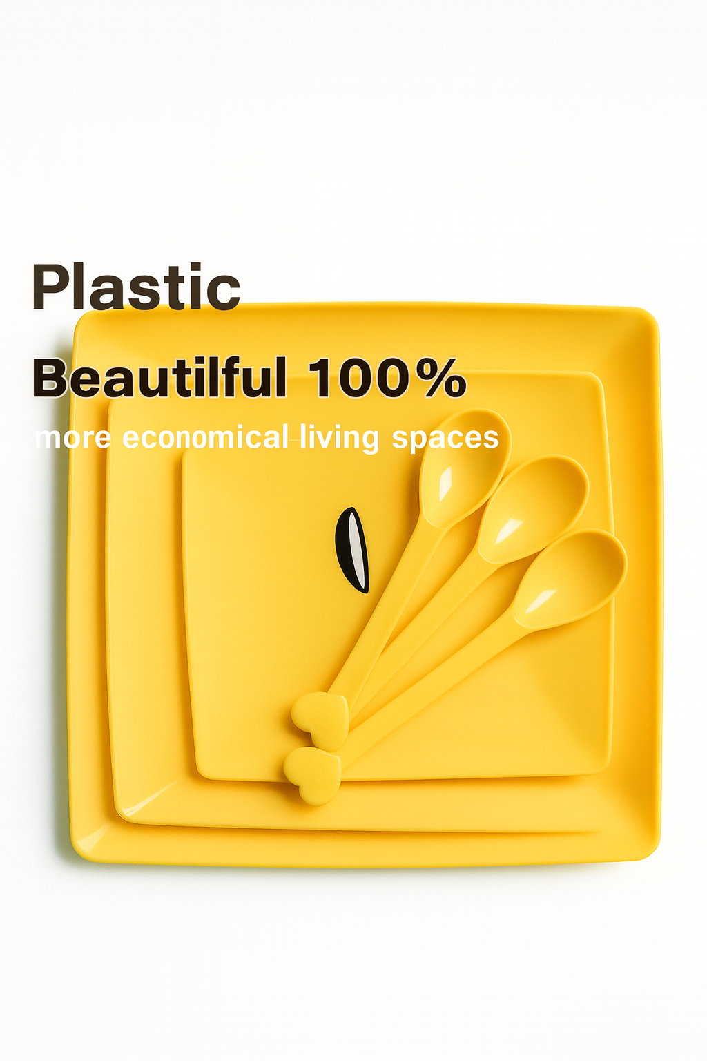 Kit de plato y cuchara de plastico para