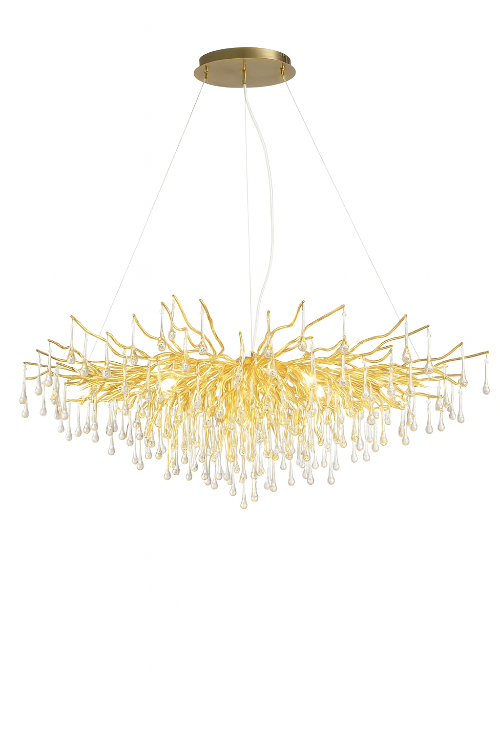 Lámpara colgante de cristal