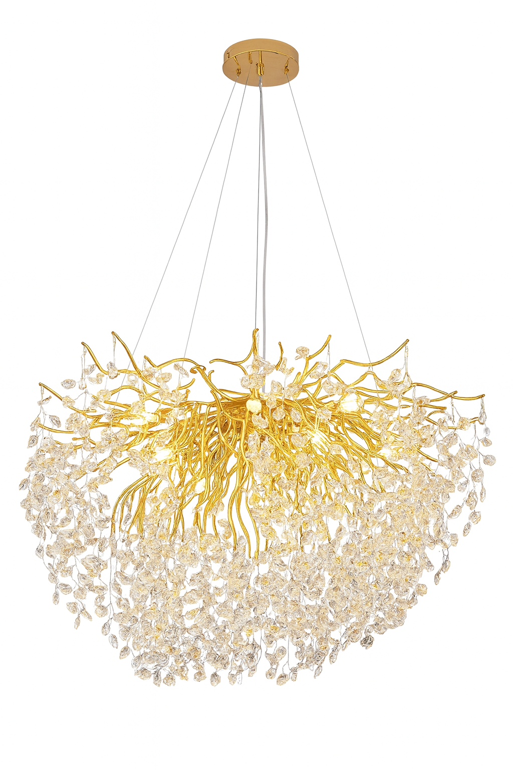 Lámpara colgante de cristal