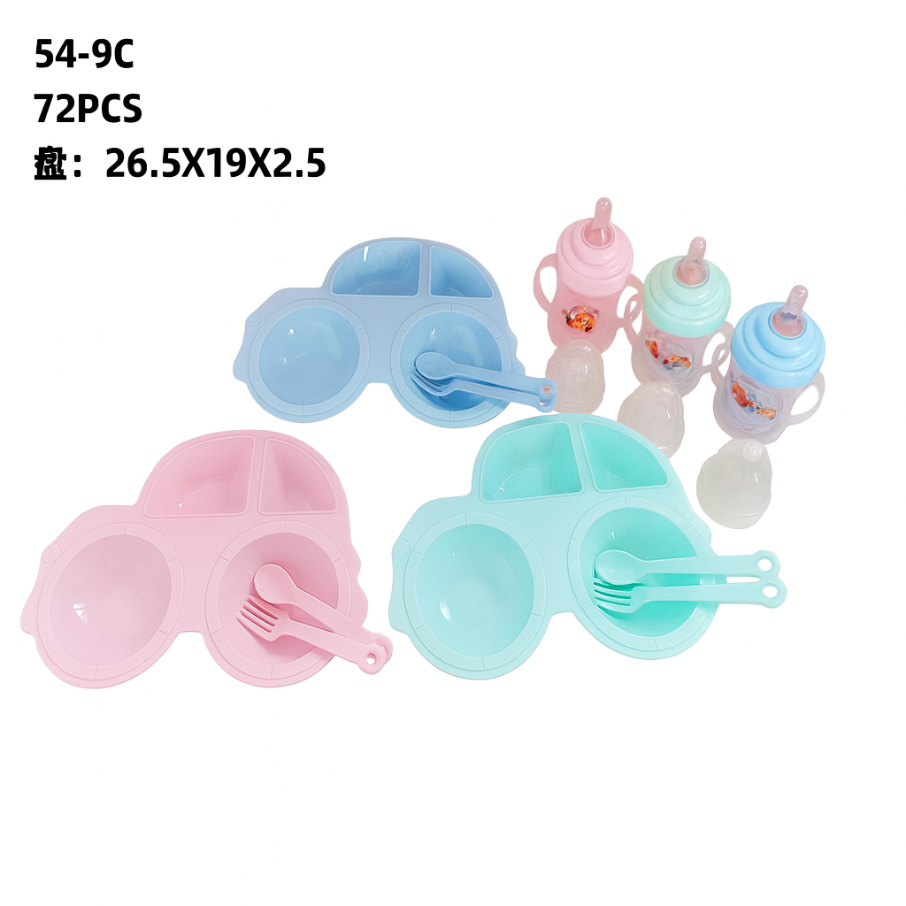 Kit de plato y cuchara de plastico para