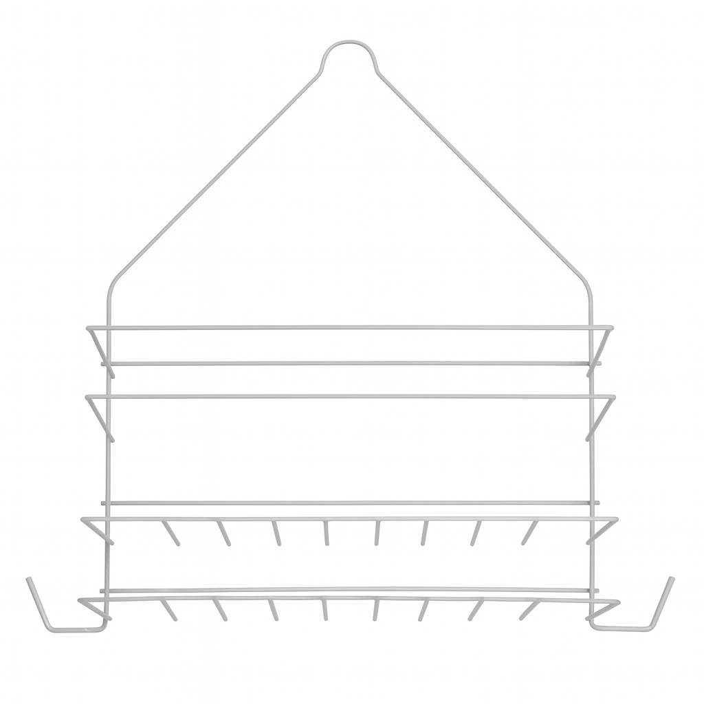 Organizador colgante de metal para pared.