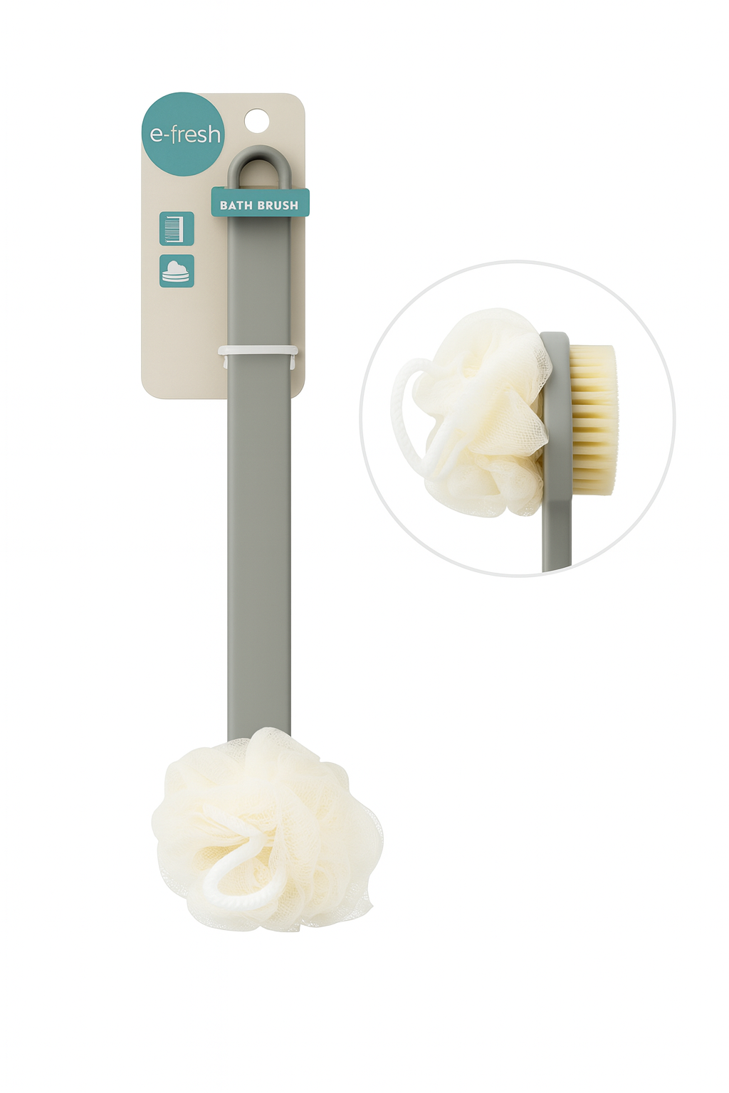 Cepillo de ducha para espalda con mango