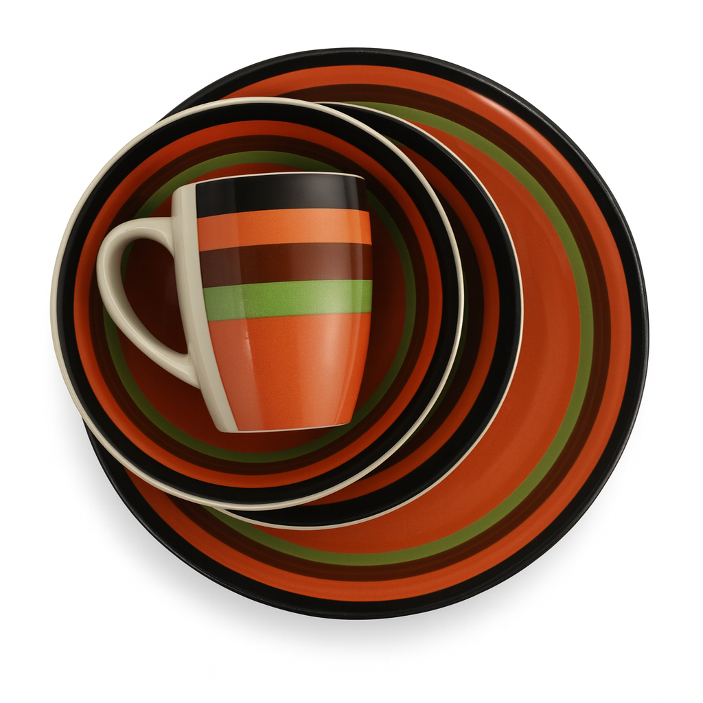 Juego de vajilla arcoiris 16uds.