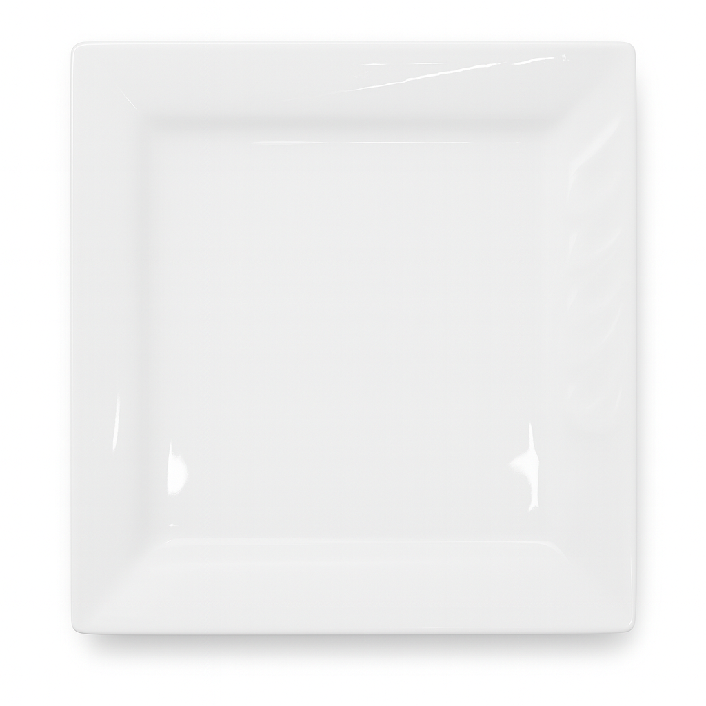 10.5" Plato cuadrado de ceramica