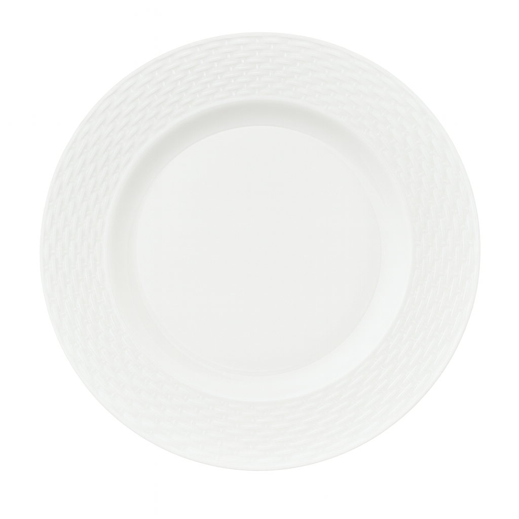 Plato blanco de ceramica