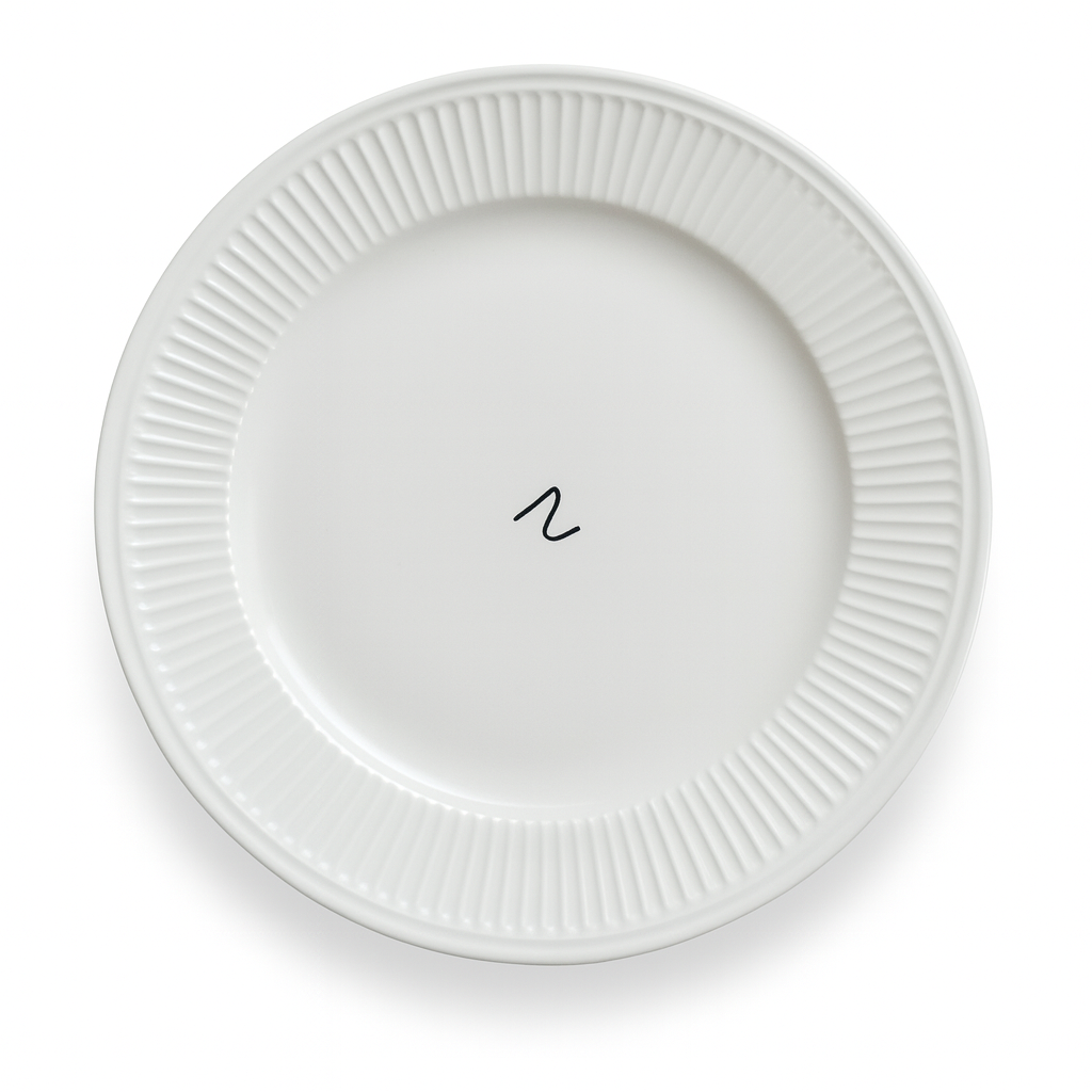 Plato blanco de ceramica