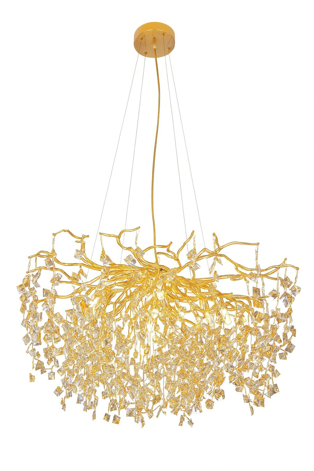 Lámpara colgante de cristal