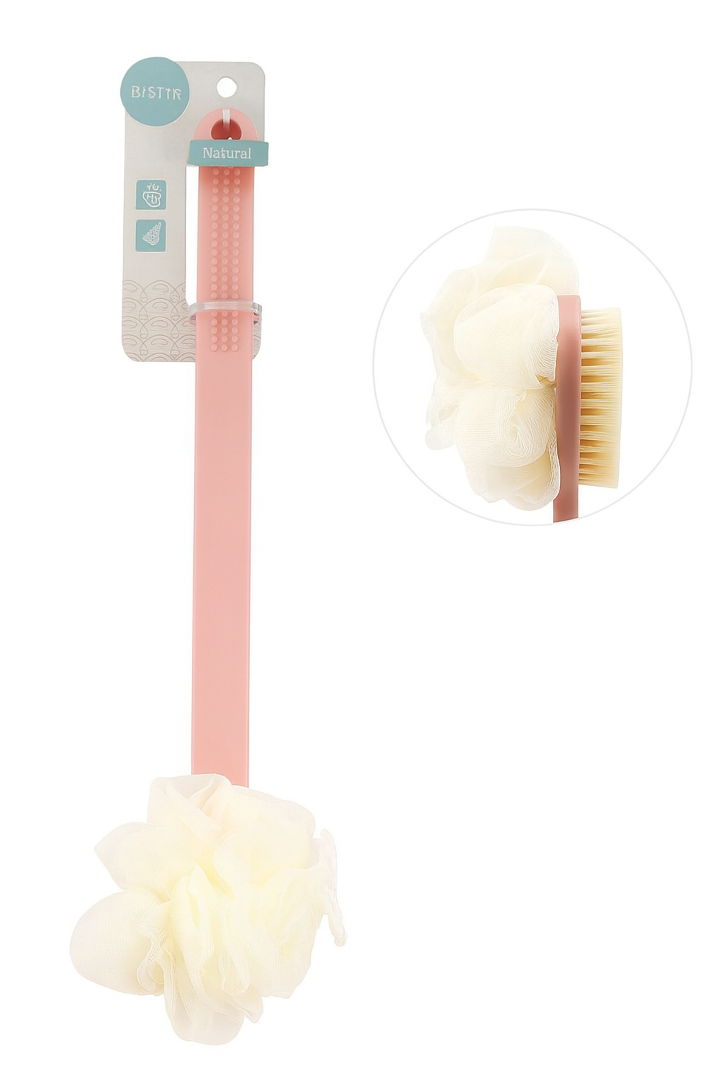 Cepillo de ducha para espalda con mango