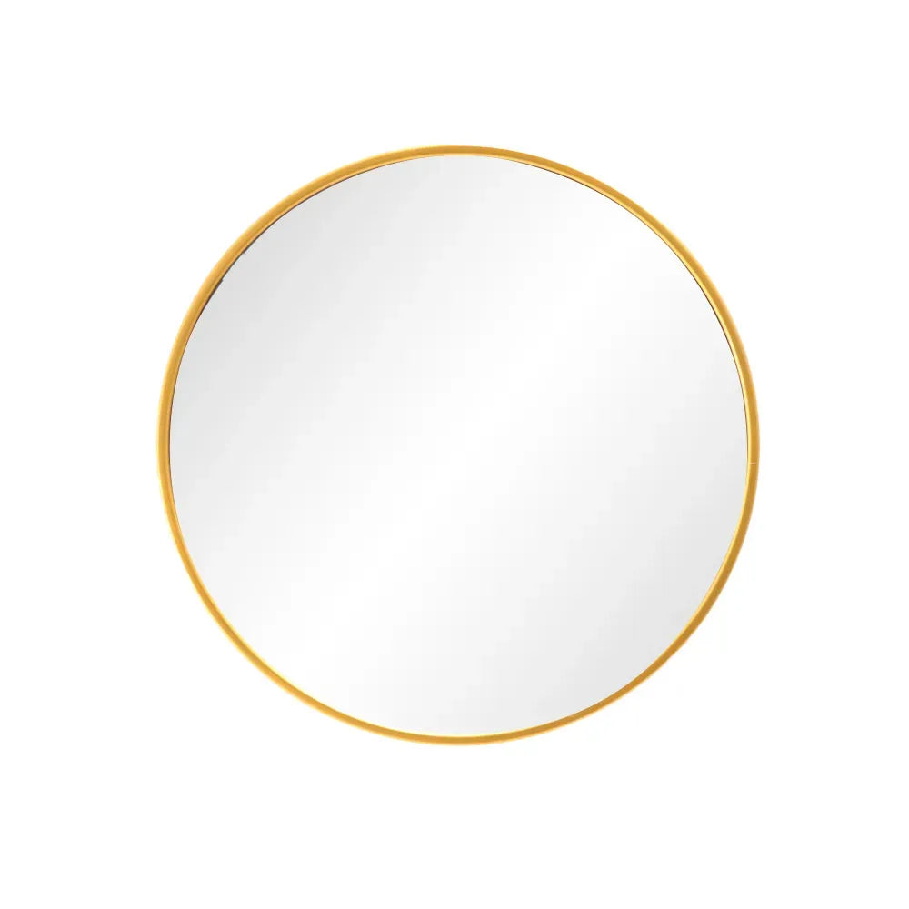 Espejo Decorativo de Pared -  Redondo Dorado | 29 x 29 cm