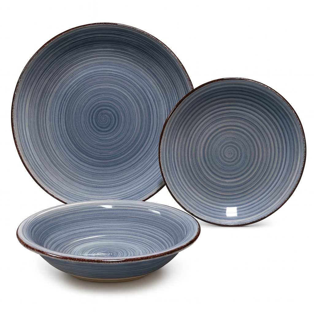 Juego de plato y cuenco de ceramica.