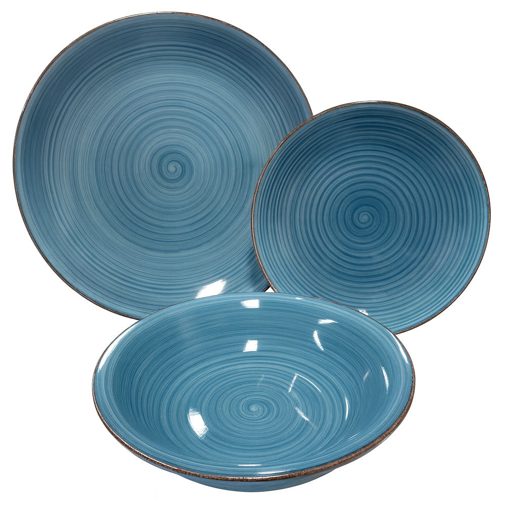 Juego de plato y cuenco de ceramica.