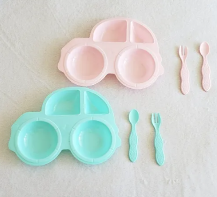 Kit de plato y cuchara de plastico para