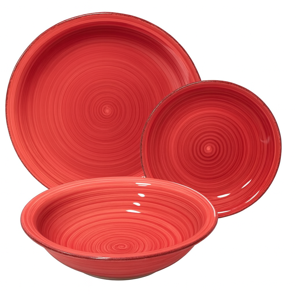 Juego de plato y cuenco de ceramica.