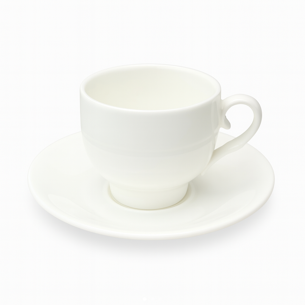 Juego de tazas y platillos de porcelana | 80ml – 6 piezas