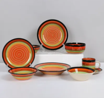 Juego de vajilla arcoiris 16uds.