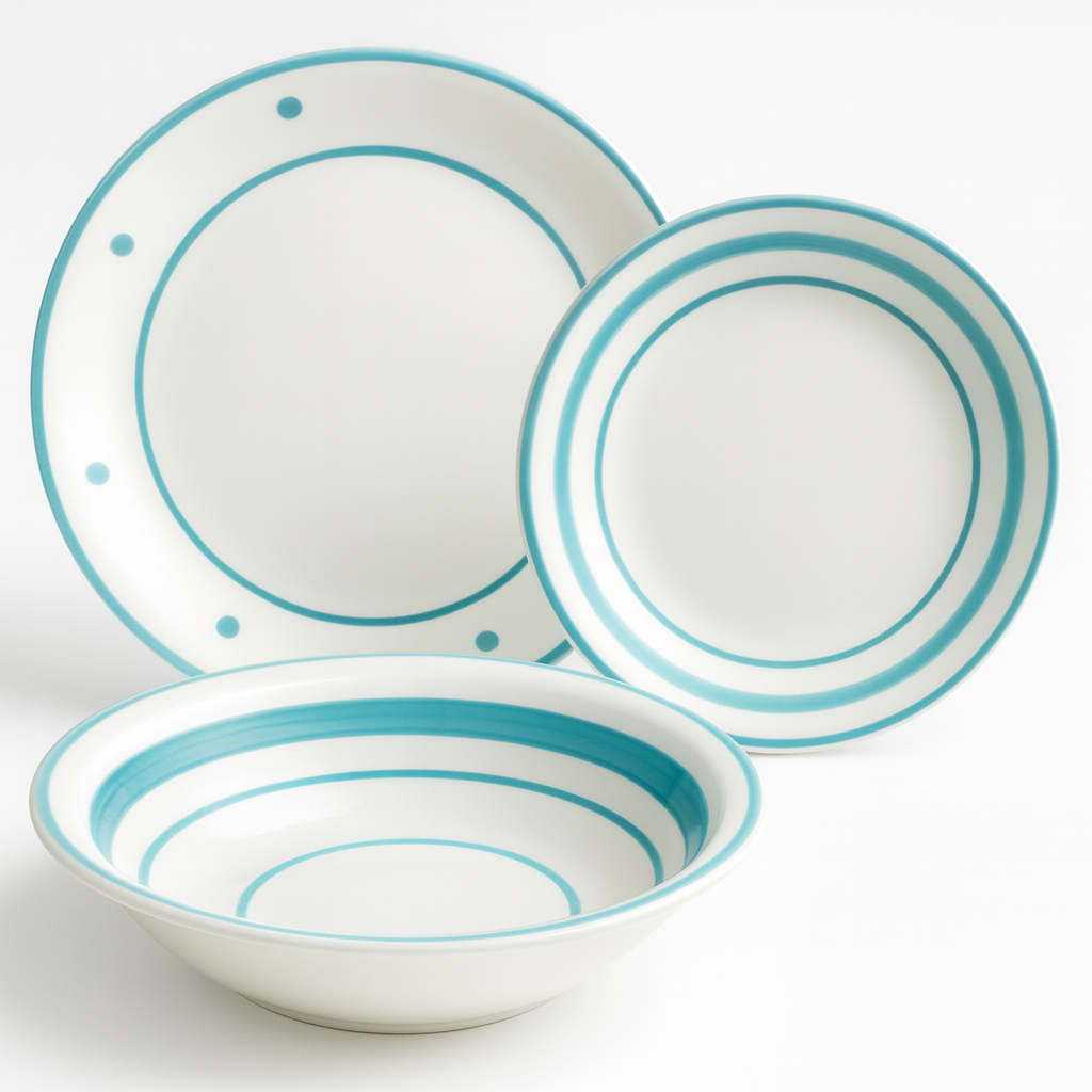 Set de plato y cuenco de ceramica variedad