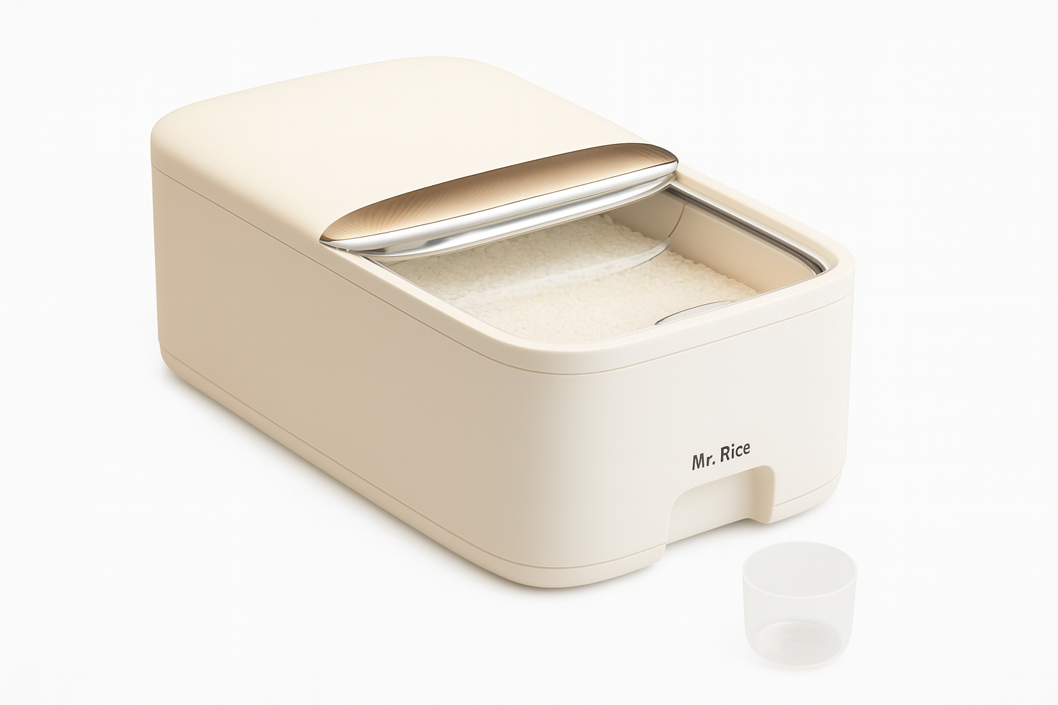 Cubo Dispensador de Plástico para Arroz 1 kg