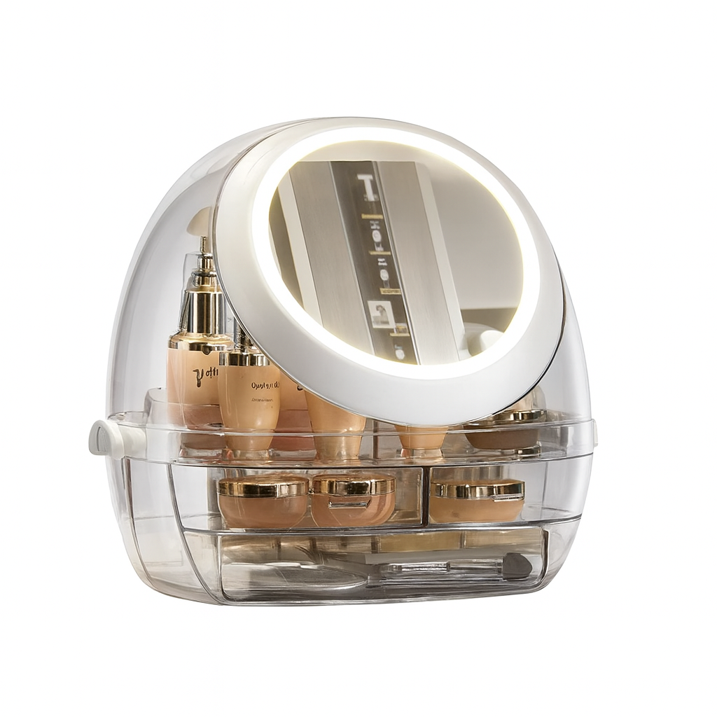 Caja de maquillaje con luz LED