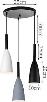 Lámpara colgante de 3 copas