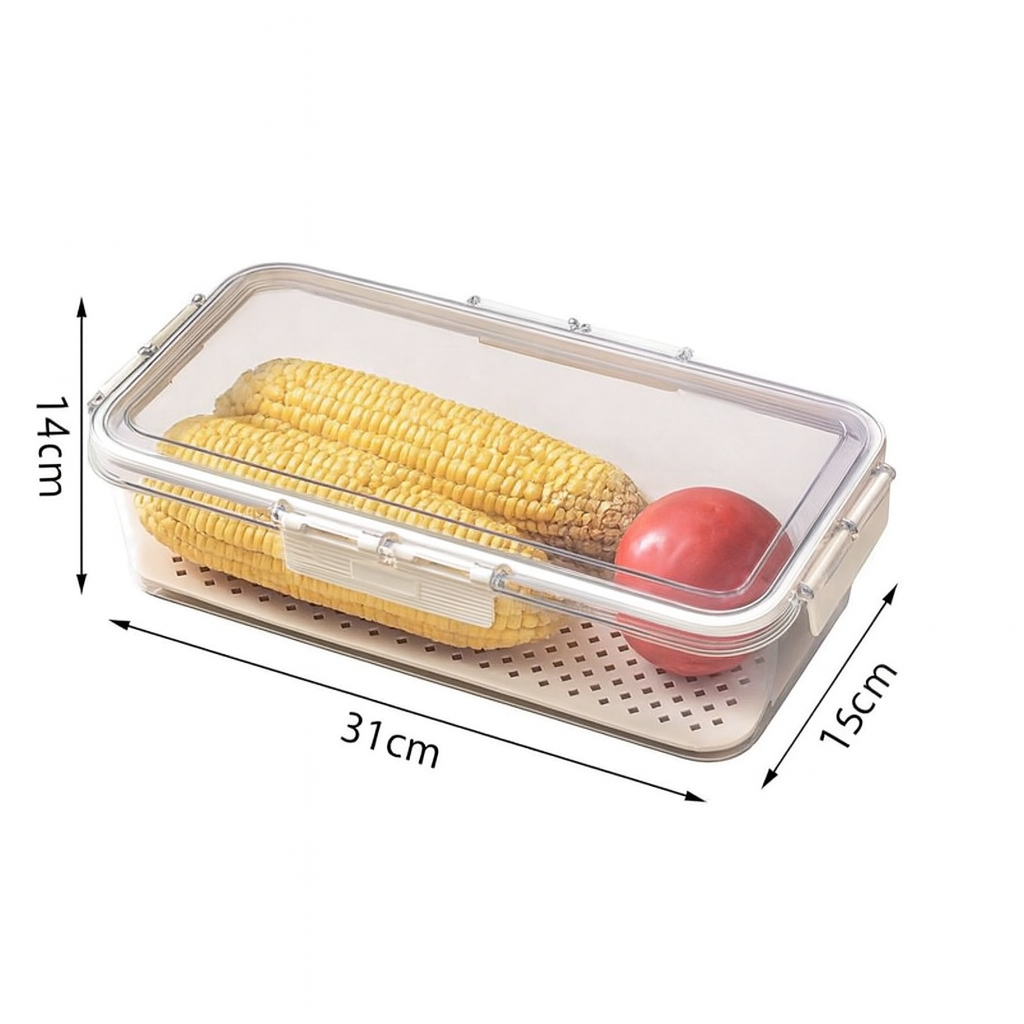 Caja para Conservar Alimentos – Plástico | 30,5 × 16 × 7,5 cm