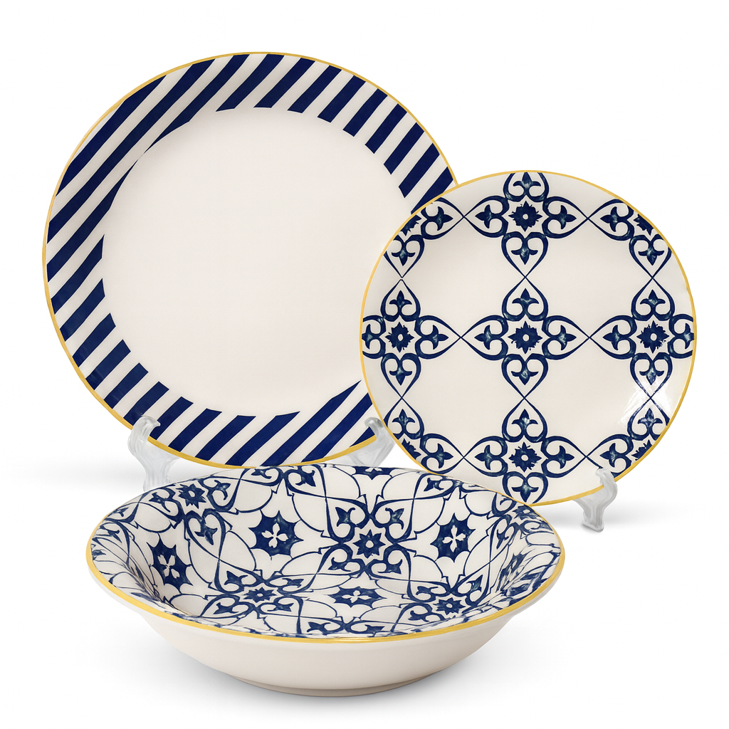 Set de plato y cuenco de ceramica variedad