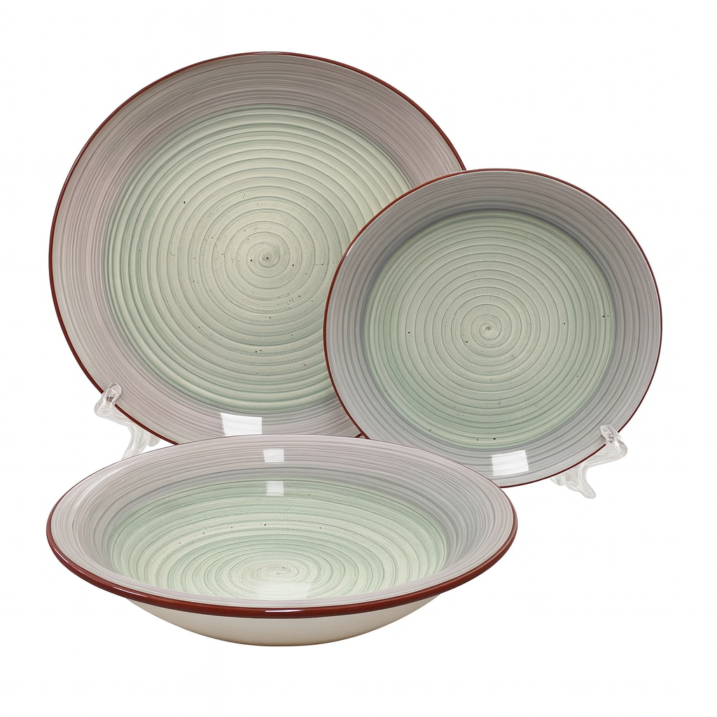 Set de plato y cuenco de ceramica variedad