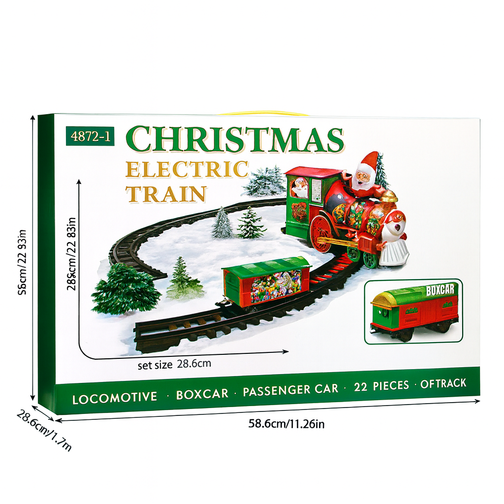 Tren navideño eléctrico