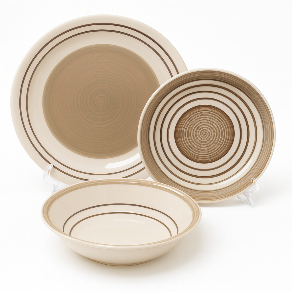 Set de plato y cuenco de ceramica variedad