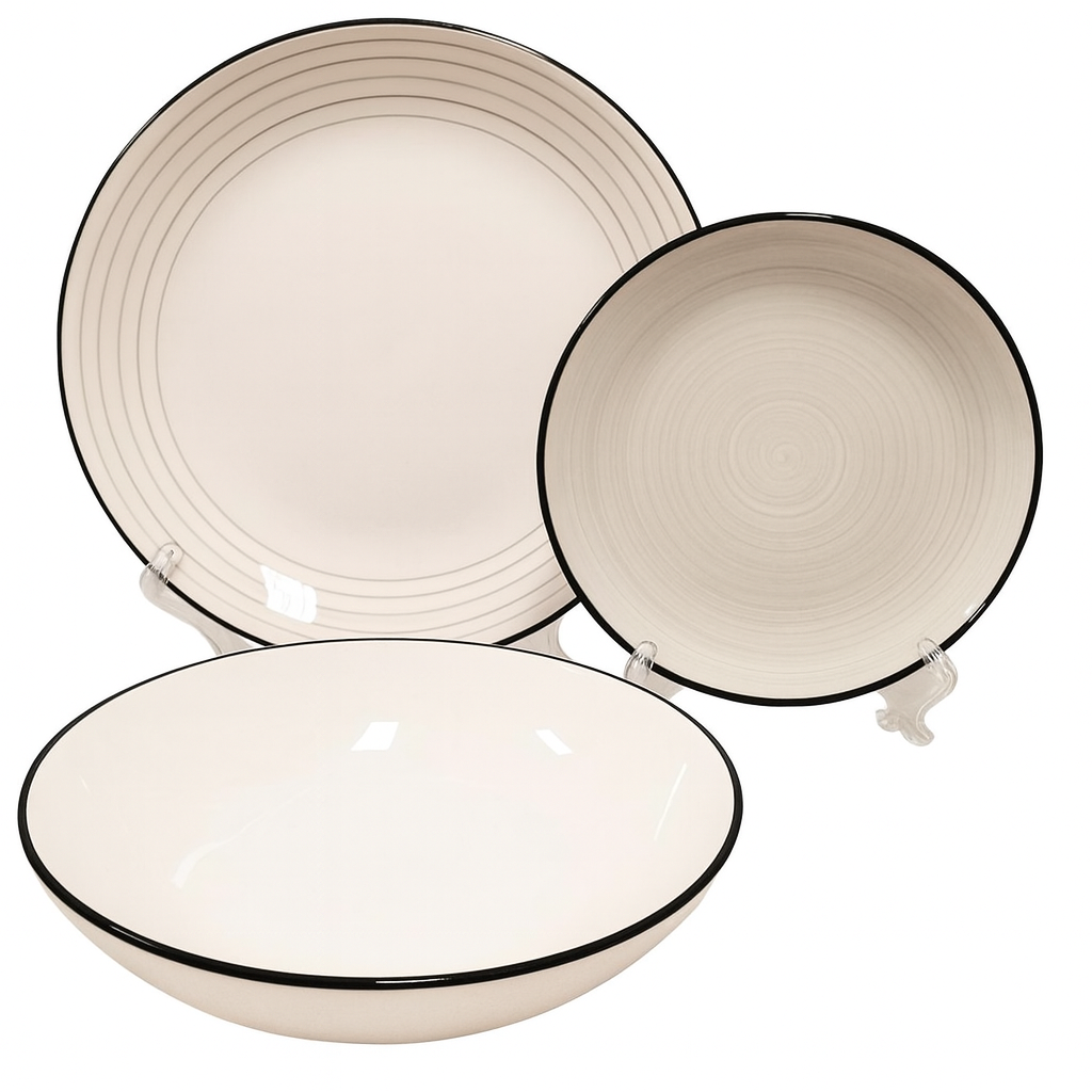Set de plato y cuenco de ceramica variedad