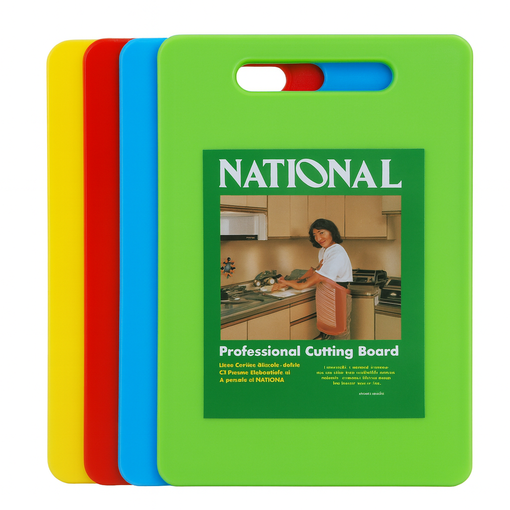 Tabla cortar plástico, 43x27x0,6 cm.