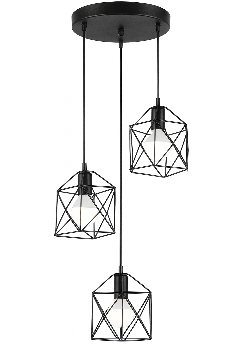 Lámpara colgante de 3 copas