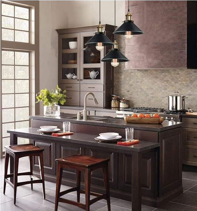 Lámpara LED Decorativa de Techo Colgante –(Negro + Blanco)