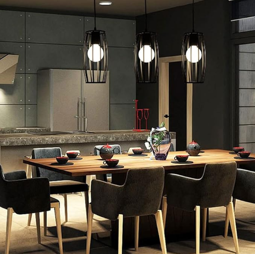 Lámpara colgante de 3 luces