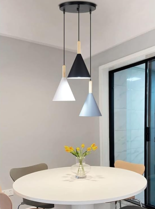 Lámpara colgante de 3 copas