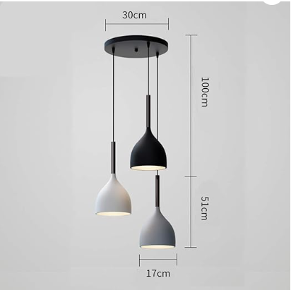 Lámpara colgante de 3 copas