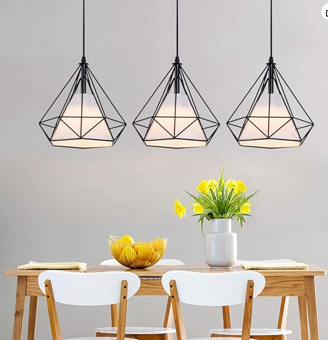 Lámpara colgante de 3 copas