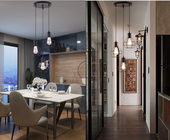 Lámpara colgante de 3 copas