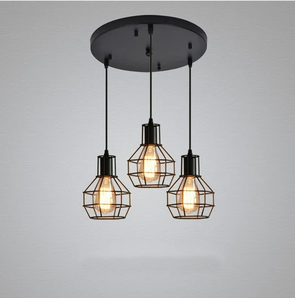 Lámpara colgante de 3 copas