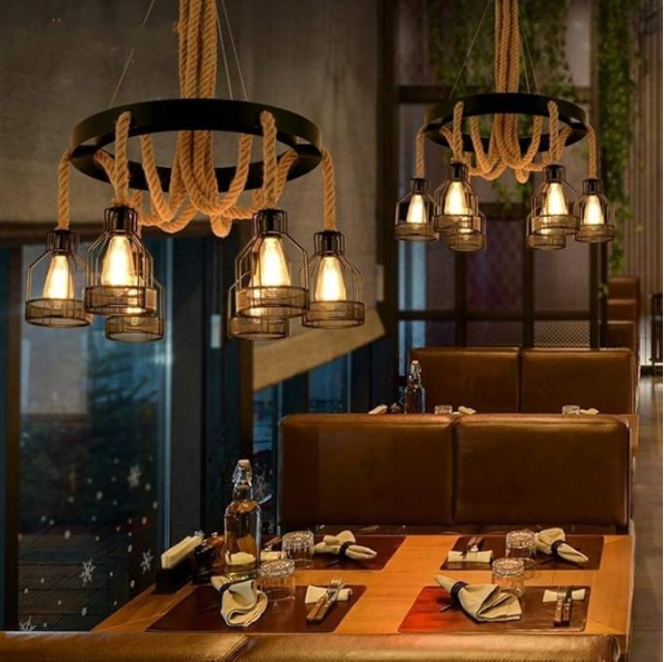 Lámpara Colgante de Soga