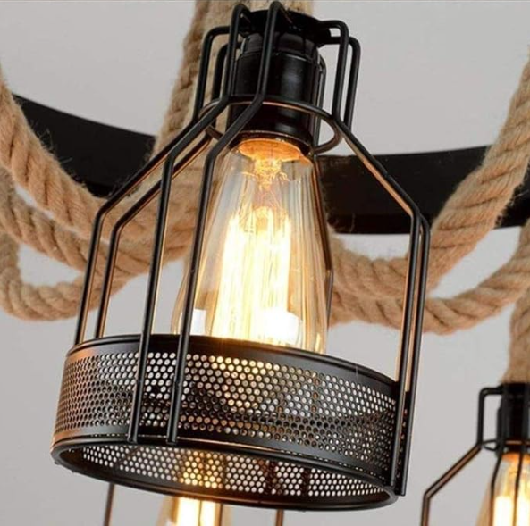 Lámpara Colgante de Soga