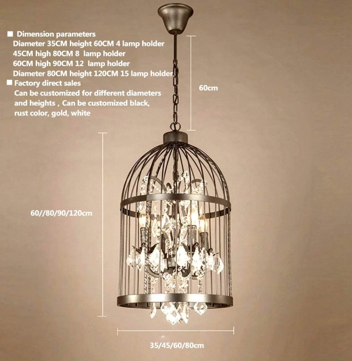 Lámpara de jaula 450*600mm