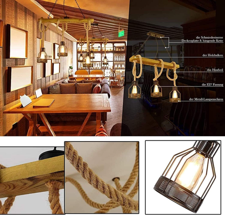 Lampara led decorativa de techo colgante