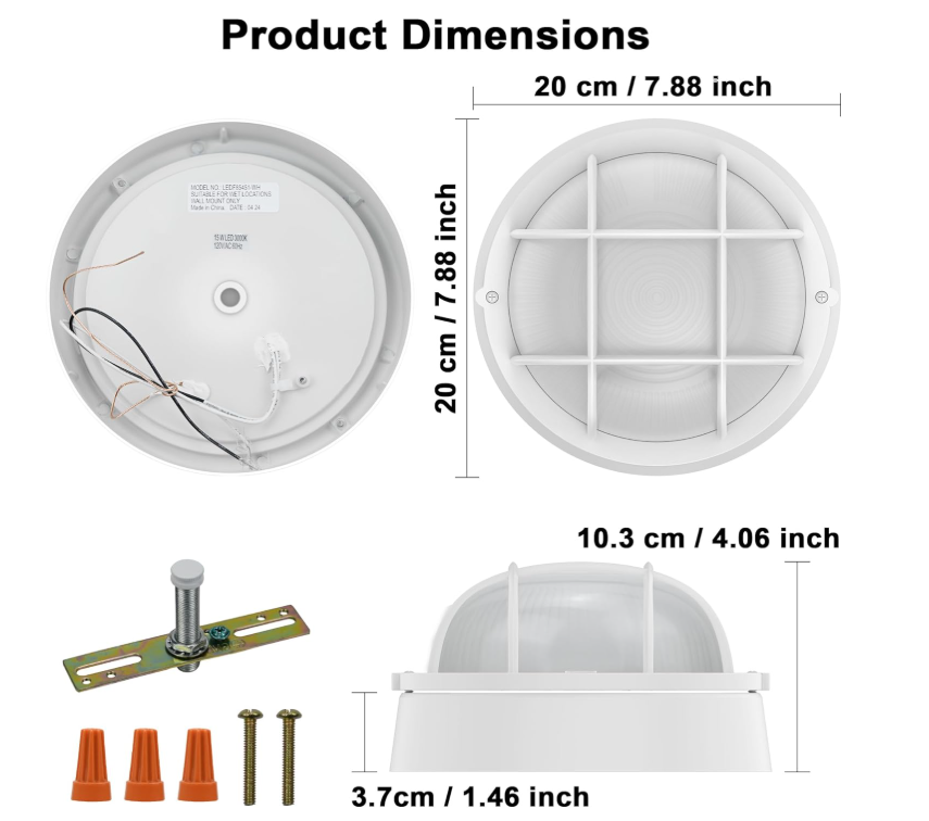 Lámpara LED de Techo Antimoho