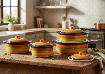 Cuenco de cerámica con tapa