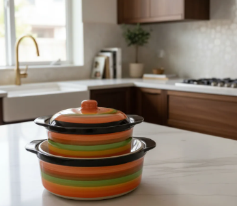 Cuenco de cerámica con tapa