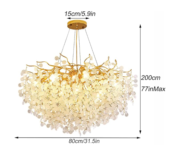 Lámpara Colgante de Cristal LED