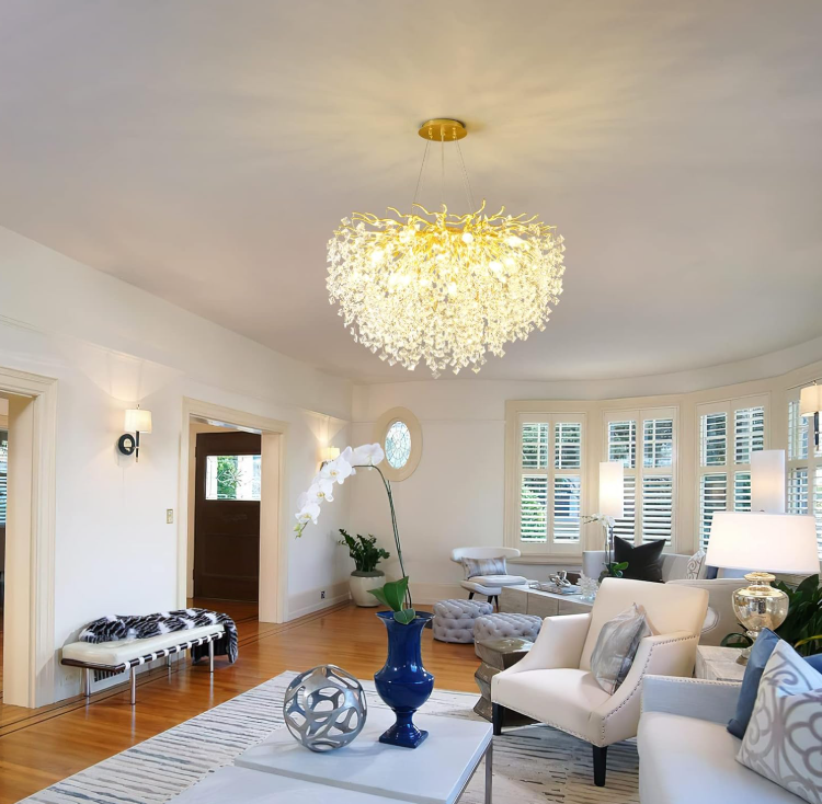 Lámpara colgante de cristal