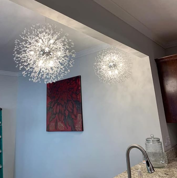 Lámpara colgante de cristal